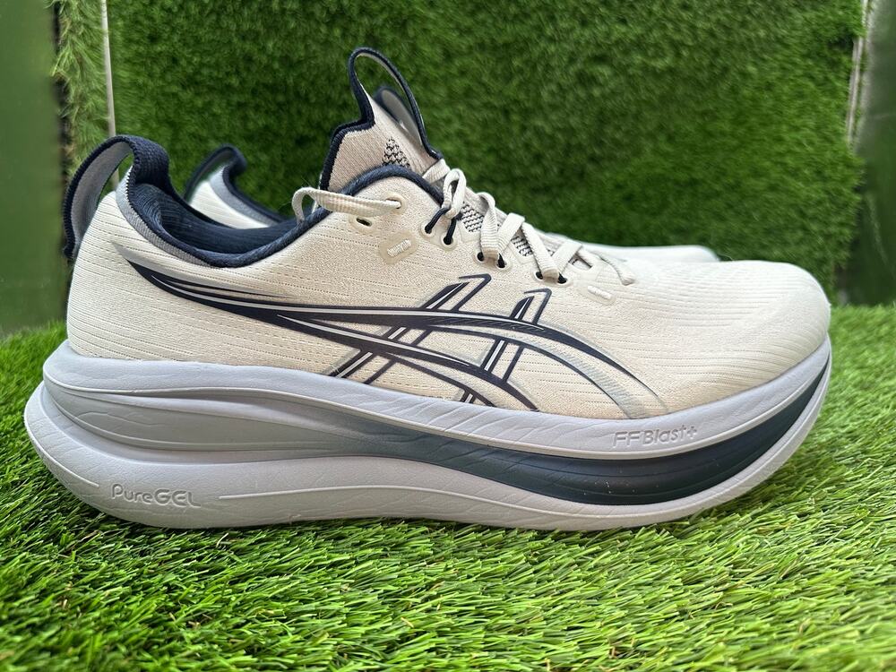 Asics Gel-Nimbus 28 1011C296 Athletic Sneaker Men's 11.5 Beige Knit Running Gym